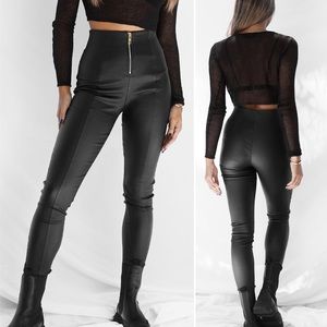 All Things Golden ATG The Second Skin Pant Black Zip Leggings Women’s Size Small